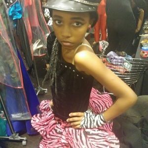 BLACK, pink white tutu